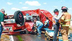 Fire truck involved in serious accident. Avoidable? Negligent?